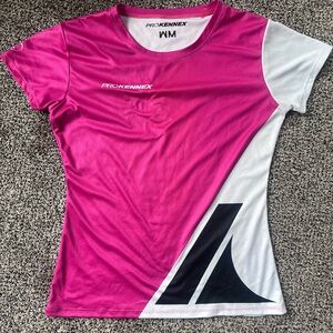 Pink and white ProKennex dri-fit T-shirt
